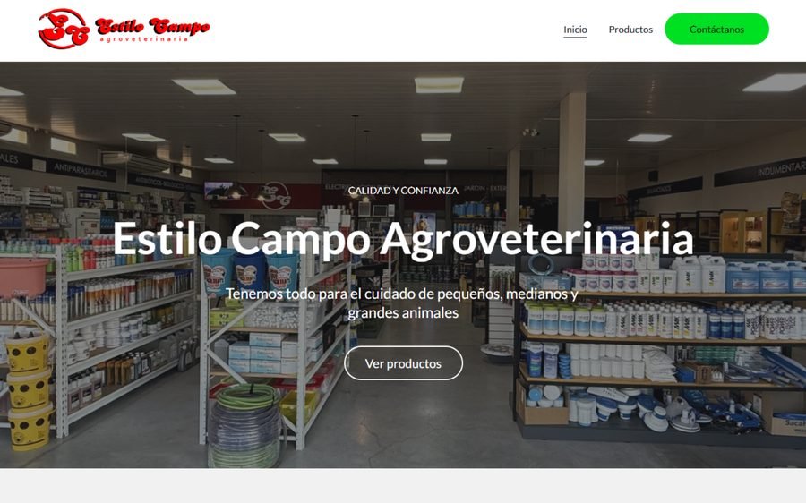 Sitio web Estilo Campo Agroveterinaria
